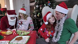 This Christmas, redhead MILF, Summer Hart, has a lot on her watch out