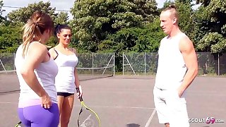 Hot Mom Jess tricked to Fuck by Son's best Band together after Tennis match